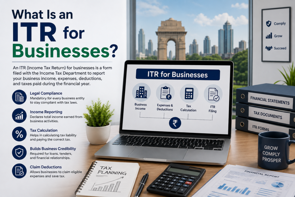 What Is an ITR for Businesses – Income Tax Return Filing, Tax Calculation and Compliance