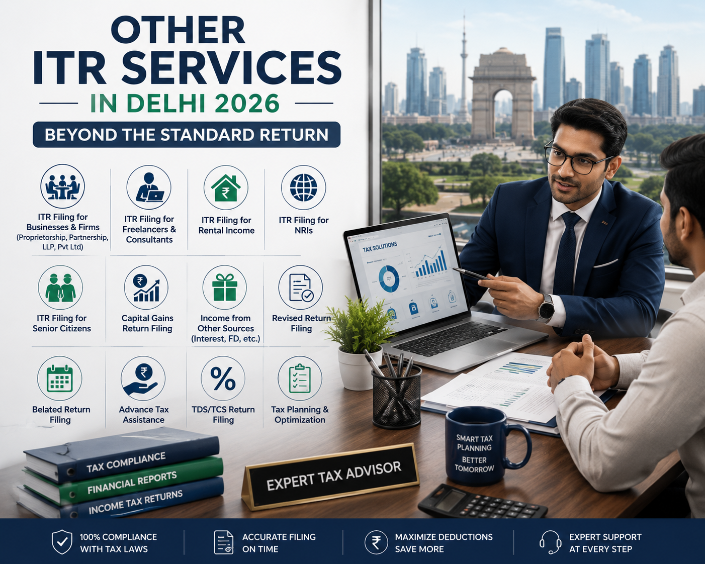 Other ITR Services in Delhi 2026 – Tax Filing, Revised Returns, Capital Gains, TDS and Tax Planning